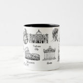 Aangepaste naam  Italië Tour Gift Tweekleurige Koffiemok (Center)