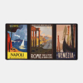Aangepaste naam Italië Vintage Travel Bureaumat (Voorkant)