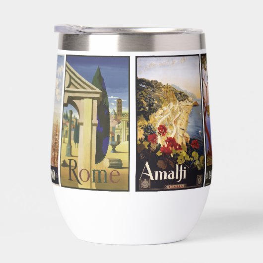 Aangepaste naam Italië Vintage Travel Collage (Rechts)