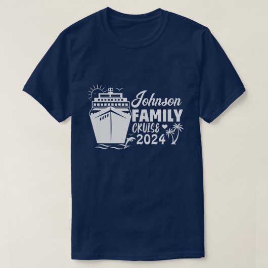 Aangepaste naam Jaar Cruise Family Matching T-shirt (Design voorkant)