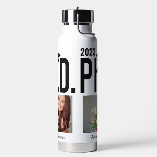 Aangepaste naam, jaar en foto waterfles (Links)