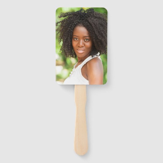 Aangepaste naam, jaar & foto Afstuderen ventilator Handwaaier (Achterkant)