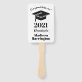 Aangepaste naam, jaar & foto Afstuderen ventilator Handwaaier (Voorkant)