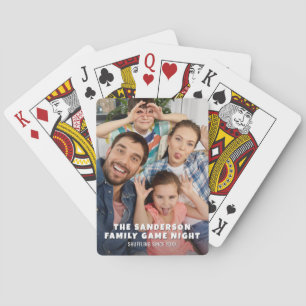 Aangepaste Naam Jaar Foto Familie Spelletjesavond Pokerkaarten