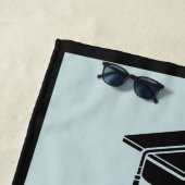 Aangepaste naam, Jaar, Foto & Kleur Afstuderen Strandlaken (In situ)