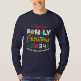 Aangepaste naam Jaar Matching Familie Kerstmis Reu T-shirt