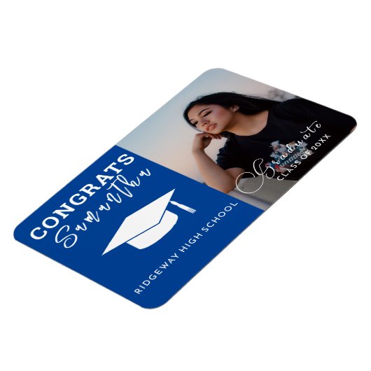 Aangepaste naam, jaar persoonlijke Afstuderen foto Magneet (Linkerzijde)