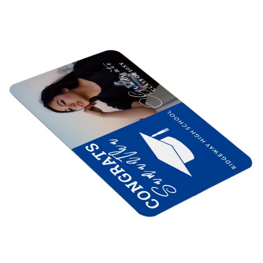 Aangepaste naam, jaar persoonlijke Afstuderen foto Magneet (Rechterzijde)