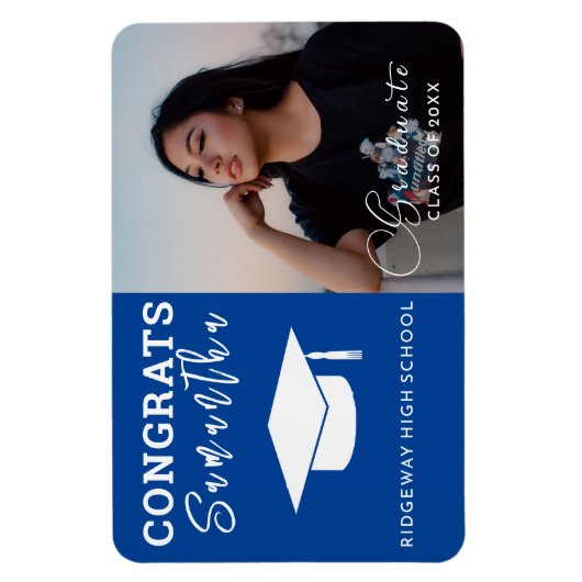 Aangepaste naam, jaar persoonlijke Afstuderen foto Magneet (Verticaal)