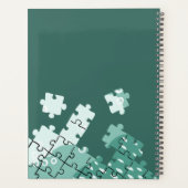 Aangepaste naam jaar puzzelstukken Groene Planner (Achterkant)