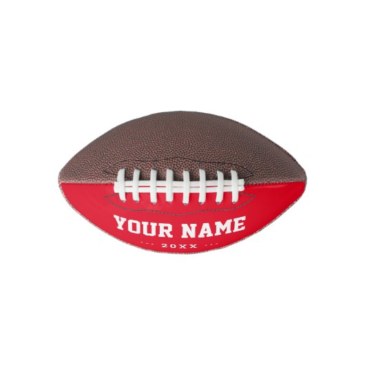 Aangepaste naam jaar rode mini american football (Voorkant)