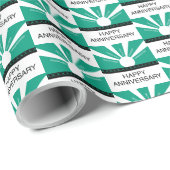 Aangepaste naam & jaar, werknemersjubileum cadeaupapier (Rol Hoek)
