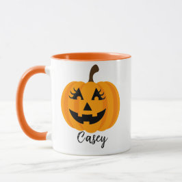 Aangepaste naam Jack O' Lantern Meisjesachtig Mok