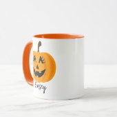 Aangepaste naam Jack O' Lantern Meisjesachtig Mok (Voorkant links)