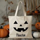 Aangepaste Naam Jack O Lantern Pompoen Trick or tr Tote Bag