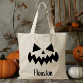 Aangepaste Naam Jack O Lantern Pompoen Trick or tr Tote Bag