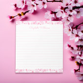 Aangepaste naam Japans Cherry Blossom Gelijnd Noti Notitieblok