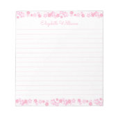 Aangepaste naam Japans Cherry Blossom Gelijnd Noti Notitieblok (Voorkant)