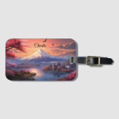 Aangepaste naam Japans landschap Tokio Mt.Fuji Bagagelabel (Voorkant (horizontaal))