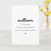 Aangepaste naam Je bent de wereld voor mij Valenti Kaart (Gele Bloem)