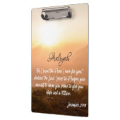 Aangepaste naam - Jeremia 29:11 Sunrise Klembord (Links)