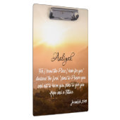 Aangepaste naam - Jeremia 29:11 Sunrise Klembord (Rechts)