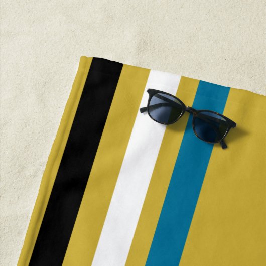 Aangepaste naam Jersey Stripes Strandlaken (In situ)