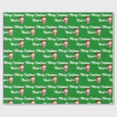 Aangepaste naam Joe Biden Merry Christmas Santa Ha Cadeaupapier (Vlak)