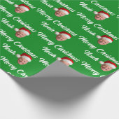 Aangepaste naam Joe Biden Merry Christmas Santa Ha Cadeaupapier (Hoek)