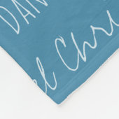 Aangepaste naam jongen Modern Typografie Blue Fleece Deken (Hoek)