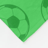 Aangepaste naam jongens voetbal groen fleece deken (Hoek)