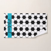 Aangepaste naam jongensvoetbal handdoekenset bad handdoek (Handdoek)