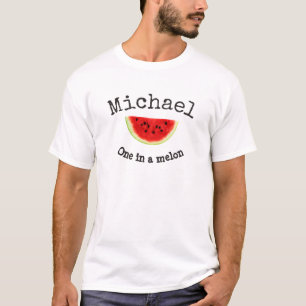 Aangepaste naam/Jouw naam "Eén in een meloen"-shi T-shirt