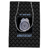 Aangepaste naam, Jubileum met politie Medium Cadeauzakje (Achterkant)