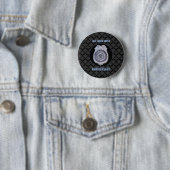 Aangepaste naam, jubileum met politieafdeling ronde button 5,7 cm (In situ)