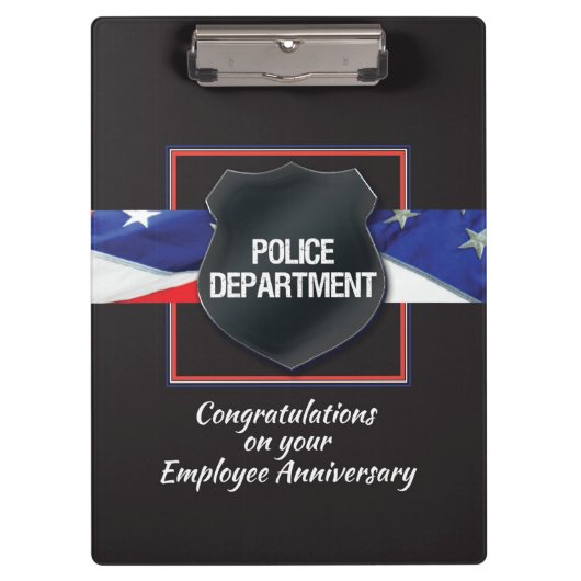 Aangepaste naam, Jubileum politiewerknemer Klembord (Voorkant)