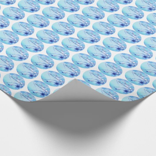 Aangepaste naam, Jubileum voor eerste bruiloft Cadeaupapier (Hoek)