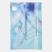 Aangepaste naam, Jubileum voor eerste bruiloft Theedoek (Verticaal)