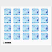 Aangepaste naam, Jubileum voor eerste bruiloft Vierkante Sticker (Vel)