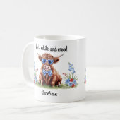 Aangepaste Naam Juli 4e Koe Onafhankelijkheidsdag Koffiemok (Voorkant links)
