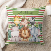 Aangepaste naam Jungle Safari Dieren Kussen (Deken)