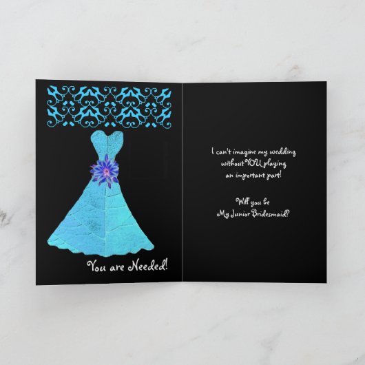 (Aangepaste naam) Junior bruidsmeisje Nodig PAARSE (Binnen)