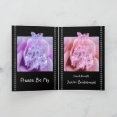 Aangepaste Naam Junior Bruidsmeisje PINK Bloemen J (Binnen)