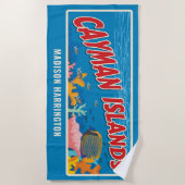 Aangepaste naam Kaaimaneilanden Strandlaken (Voorkant)