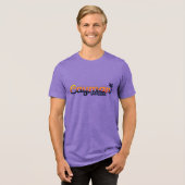 Aangepaste naam Kaaimaneilanden Tri-Blend Shirt (Voorkant volledig)