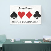 Aangepaste naam kaartspeler en tekstbanner spandoek (Beurs)