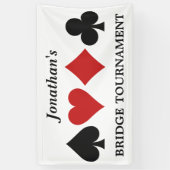 Aangepaste naam kaartspeler en tekstbanner spandoek (Verticaal)