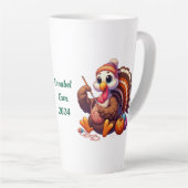 Aangepaste naam kalkoen haken latte mok (Rechterhoek)