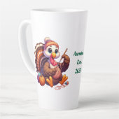Aangepaste naam kalkoen haken latte mok (Linkerhoek)