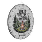 Aangepaste naam kamperen dartbord (Voorkant Links)